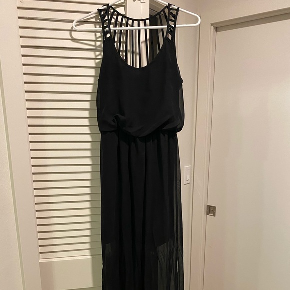 Socialite Cage Back Chiffon Maxi Dress (Small) - Picture 2 of 6